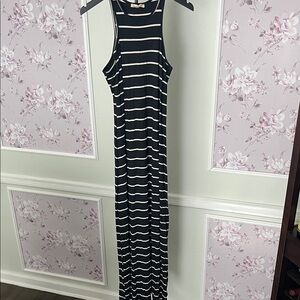 Striped Black and White Maxi Dress